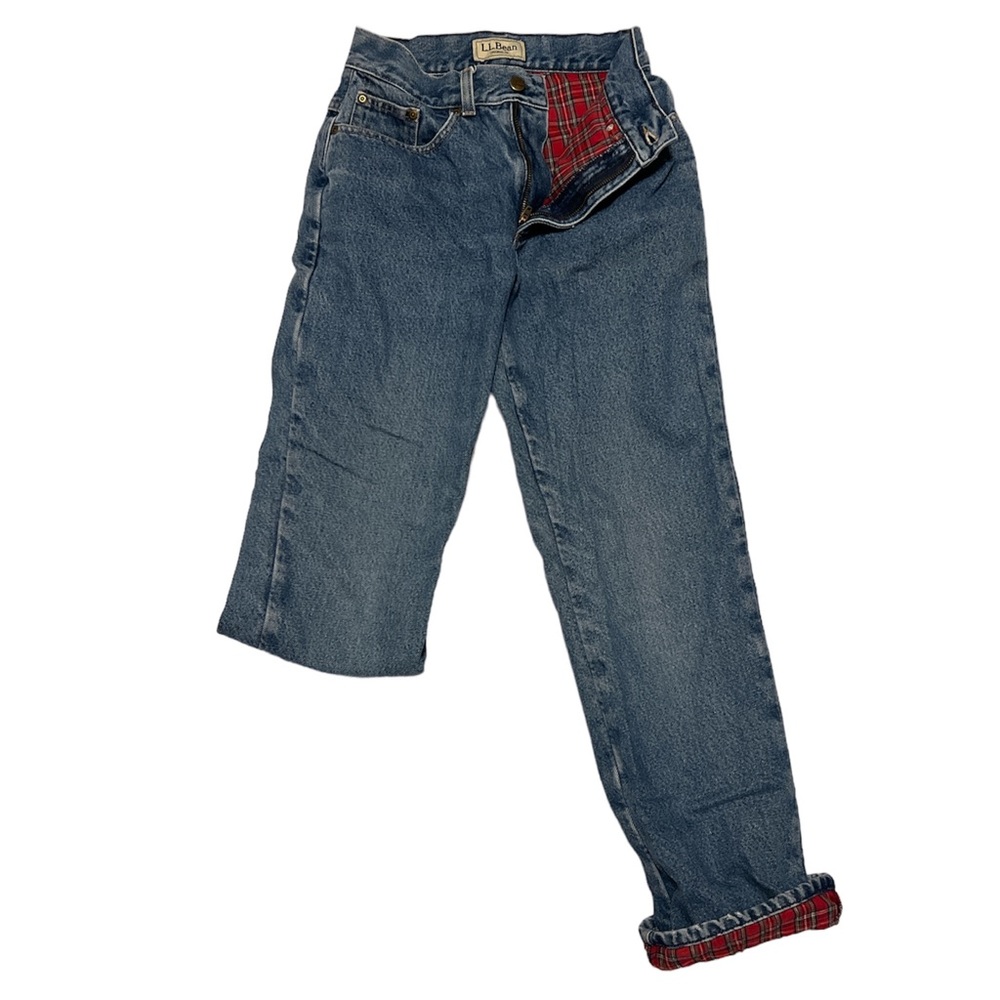 LL. Bean Double Layer Flannel Jeans